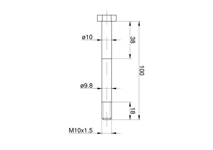 Śruba mechanizmu różnicowego pasowana kl. 8.8 C-330 ( sprzedawane po 10 )