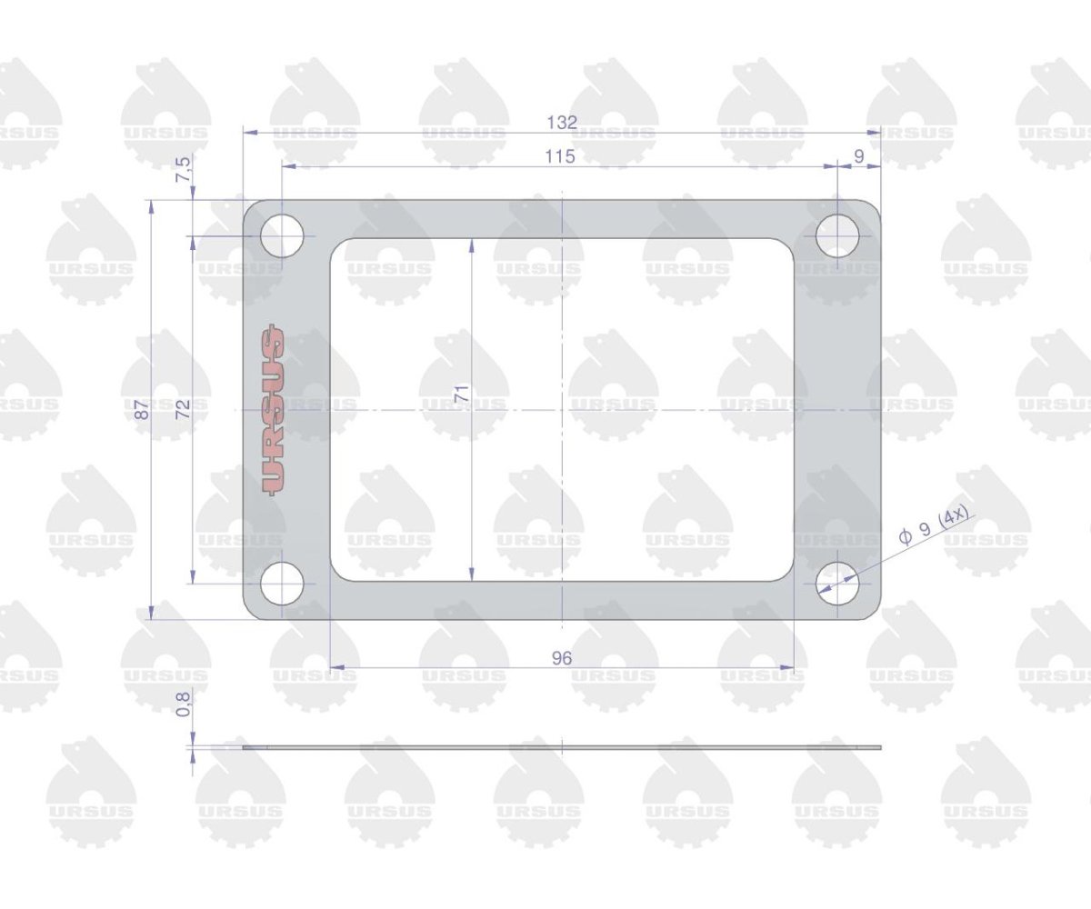 Uszczelka pokrywki pochwy krążelit 0.8mm C-330 ( sprzedawane po 10 ) ORYGINAŁ URSUS