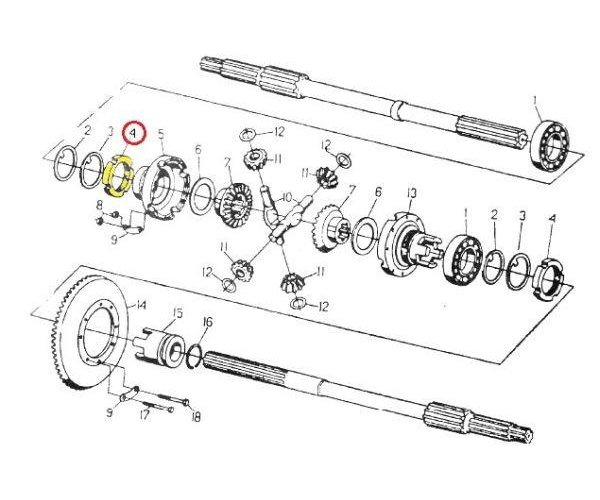 Nakrętka łożyska mechanizmu różnicowego C-330