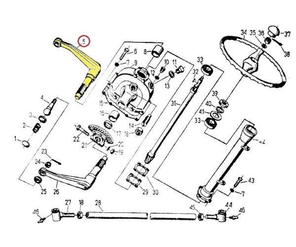 Ramię mechanizmu kierowniczego prawe C-330 ORYGINAŁ URSUS