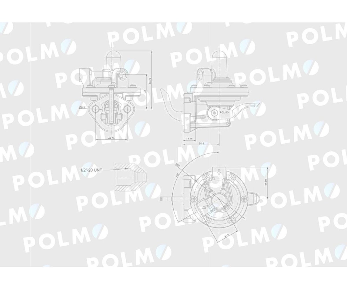 Pompa zasilająca 3637286M91 POLMO