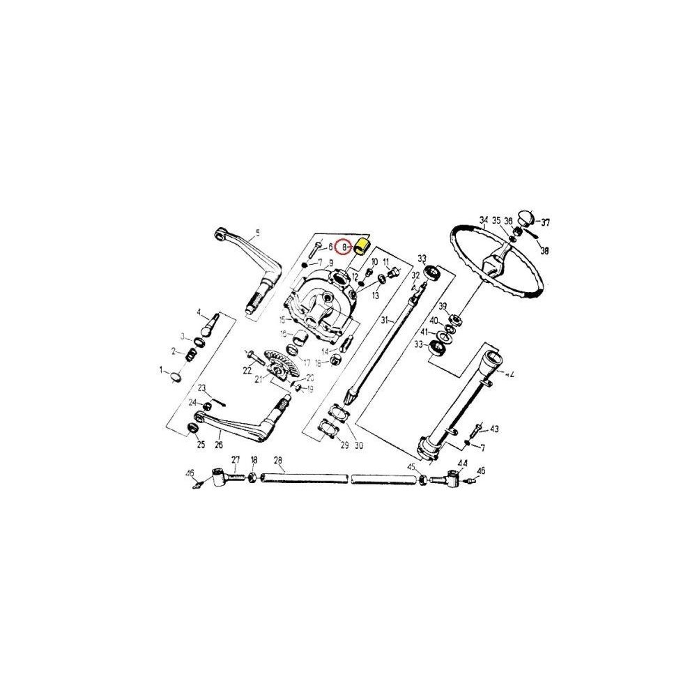 Tulejka obudowy mechanizmu kierowniczego wąska C-330