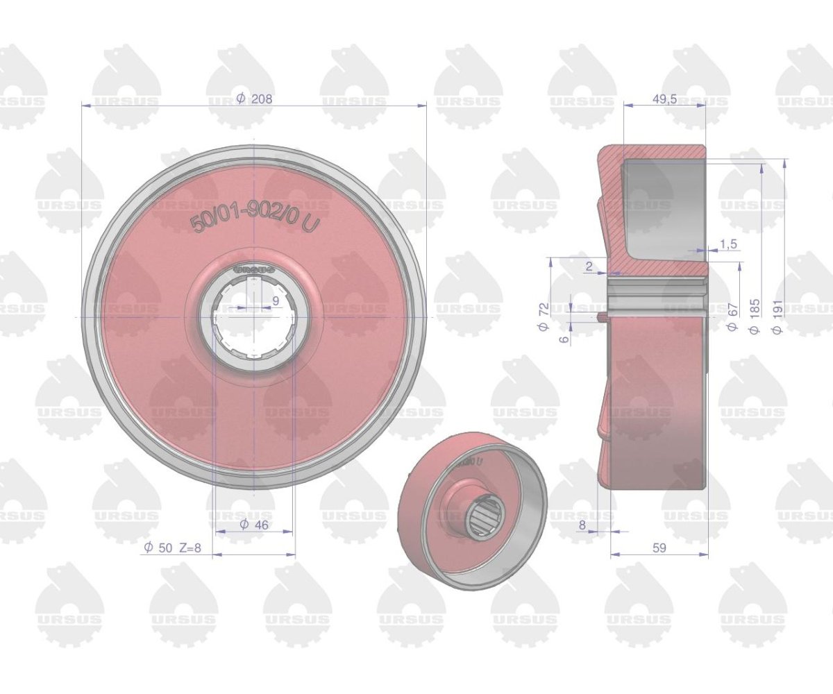 Bęben hamulcowy C-330 ORYGINAŁ URSUS