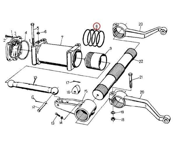 Pierścień tłokowy podnośnika C-330 Prima