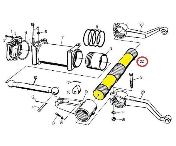 Wał podnośnika C-330 ORYGINAŁ URSUS