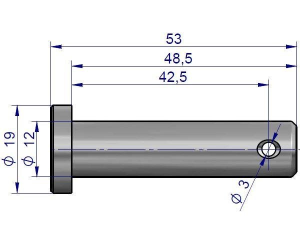 Sworzeń ucha łańcucha bocznego C-330 (50163250)