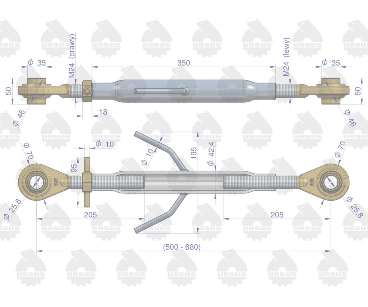 Łącznik centralny kompletny C-330 ORYGINAŁ URSUS