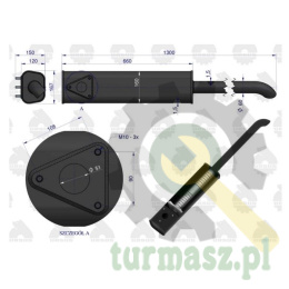 Tłumik boczny dł. 1300mm C-385 84014020 ORYGINAŁ URSUS