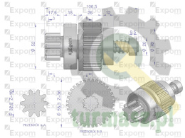 Zespół sprzęgający rozrusznika JOHN DEERE typu Magneton 9142700 Blue Line EXPOM KWIDZYN