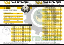 Łańcuch rolkowy 06B-1 (R1 3/8) 5 m Waryński