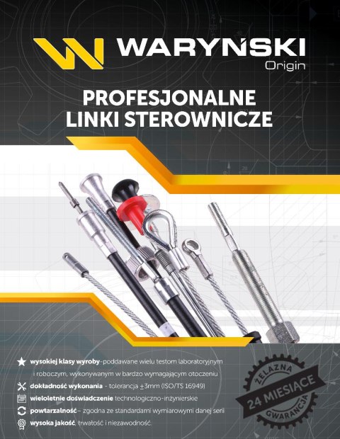 Linka - Hamulec L-1070mm 69112738 ZETOR Waryński Linka - Hamulec L-1070mm 69112738 ZETOR Waryński