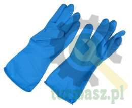 Rękawice ochronne gumowe flokowane niebieskie XL 60g ogólne prace mechaniczne oraz rolnictwo i ogrodnictwo ( sprzedawane po 12 )
