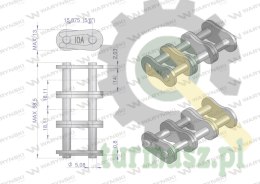 Zamek łańcucha wzmocnionego Z10A-3 ANSI A 50 (R3 5/8) Waryński ( sprzedawane po 5 )