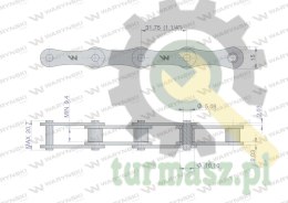 Łańcuch rolkowy 2050 210A (R1 1.1/4) 5 m Waryński