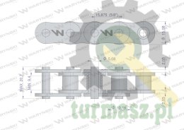 Łańcuch rolkowy 50SP (R1 5/8) 5m Waryński