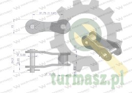 Półogniwo łańcucha 2050 210A (R1 1.1/4) Waryński ( sprzedawane po 5 )