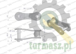 Półogniwo łańcucha 2060 212A (R1 1.1/2) Waryński ( sprzedawane po 5 )