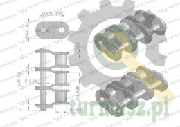 Półogniwo łańcucha P10B-3 (R3 5/8) Waryński ( sprzedawane po 5 )