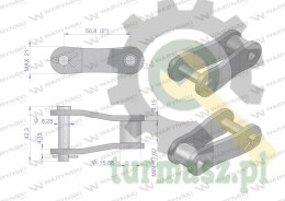 Półogniwo łańcucha P216B (R1 2) Waryński ( sprzedawane po 5 )