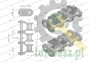 Półogniwo łańcucha przemysłowe P12AH-3 ANSI A 60H (R3 3/4) Waryński ( sprzedawane po 5 )