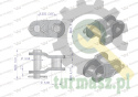 Półogniwo łańcucha wzmocnione P06A-1 ANSI A 35 06C-1 (R1 3/8) Waryński ( sprzedawane po 10 )
