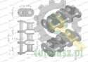 Półogniwo łańcucha wzmocnione P12A-3 ANSI A 60 (R3 3/4) Waryński ( sprzedawane po 5 )