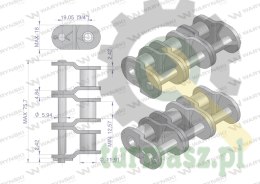 Półogniwo łańcucha wzmocnione P12A-3 ANSI A 60 (R3 3/4) Waryński ( sprzedawane po 5 )