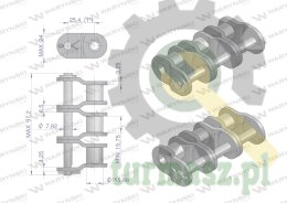 Półogniwo łańcucha wzmocnione P16A-3 ANSI A 80 (R3 1) Waryński ( sprzedawane po 5 )