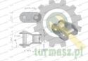 Półogniwo łańcucha wzmocnionego przemysłowego P10BH-1 (R1 5/8) Waryński ( sprzedawane po 10 )