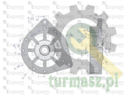 Tarcza pokrywa przednia alternatora EX257000 A120 Bizon EXPOM KWIDZYN eu