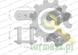 Zamek łańcucha wzmocnionego Z08A-1 ANSI A 40 (R1 1/2) Waryński ( sprzedawane po 10 )