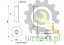 Przegub długi z gwintem (z nakrętką) z metalową wkładką 46635070 50835070 Bizon