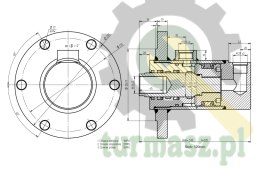 Cylinder ładowacza obrotu CJ5F80/45/320DGw Troll