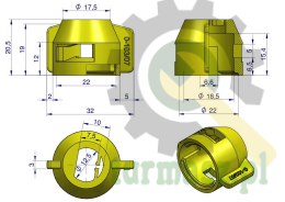 Kołpak żółty 0-103/07 do dyszy szczelinowej Opryskiwacz