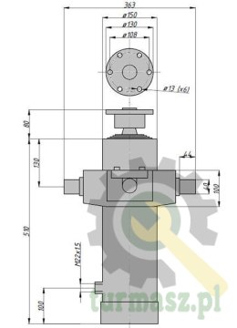 Cylinder przyczepa czteroczłonowy CTS229/75/4/1600