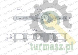 Łańcuch CA650-1 132 ogniw 33 belki zastosowanie Prasa Zwijka WARFAMA Z-543 Waryński