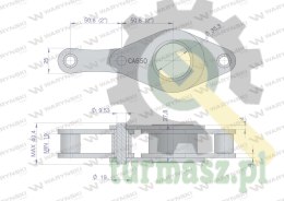 Ogniwo łańcucha CA650-1 3PS zwijającego zespół naprawczy Prasa Zwijka Sipma 5270072007 5270072000 Waryński