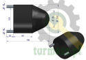 Resor. odbój gumowy duży 2 śruby Przyczepa HL