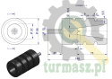 Resor. odbój gumowy śruba M10 wysokość 114mm prosty NR-188 Przyczepa