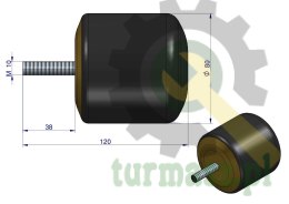 Resor. odbój gumowy śruba M10 wysokość 82mm NR-190 Przyczepa