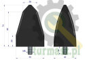 Resor. odbój gumowy trójkątny śruba M8 wysokość 73mm NR-197 Przyczepa