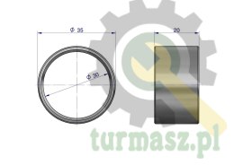 Tulejka stalowa dystansowa 35x30x20 Rozrzutnik