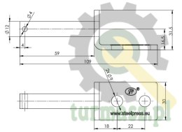 Uchwyt zawiasu UZ-01B fi 12 zastosowanie przyczepka SPP