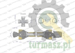 Wał przegubowo-teleskopowy 1010-1560mm 270Nm sprzęgło zapadkowe CE 2020 seria 2R WARYŃSKI