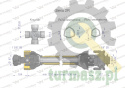 Wał przegubowo-teleskopowy 1210-1900mm 270Nm sprzęgło cierne 300Nm CE 2020 seria 2R WARYŃSKI