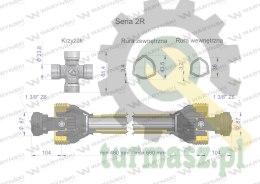 Wał przegubowo-teleskopowy 460-660mm 270Nm 40200 CE 2020 seria 2R WARYŃSKI WA25-46