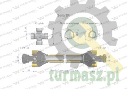 Wał przegubowo-teleskopowy 510-720mm 460Nm widłak Z21 skręcany na śrubę 50210 CE 2020 seria 3R WARYŃSKI