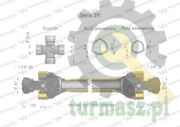 Wał przegubowo-teleskopowy 860-1200mm 270Nm 40250 CE 2020 seria 2R WARYŃSKI WA25-81