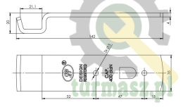 Zaczep spinacza zapinacz Z-01A 400kg zastosowanie przyczepka SPP