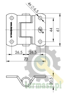 Zawias ZW-02.40 zastosowanie przyczepka SPP